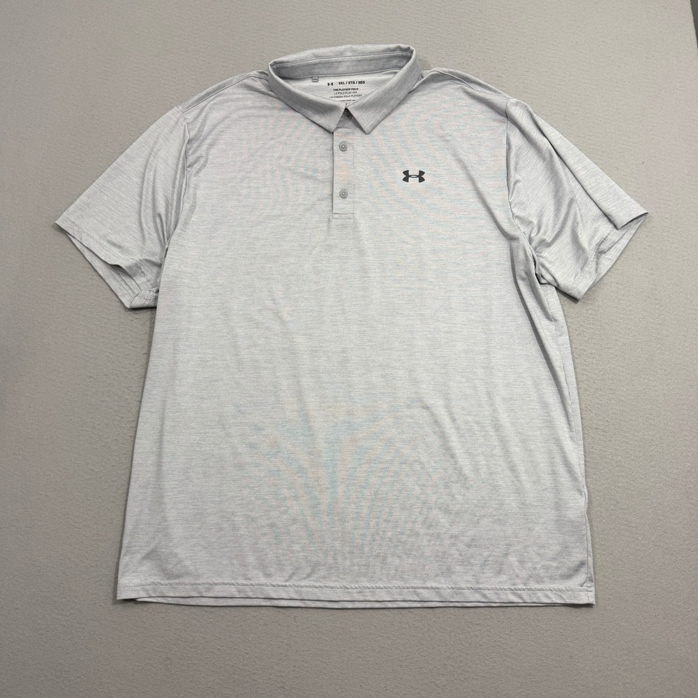 Under Armour Polo Mens 3XL Gray The Playoff Polo Short Sleeve Loose Fit 16019